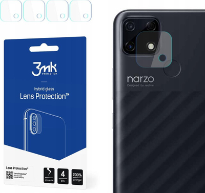 Mbrojtës lente 3mk Lens Protection, set 4 copë, xham hibrid, për Realme Narzo 30A