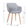 Divan-Shtrat KANNA 2 ulëse, 175×100×83 cm (HM3082.04), gri
