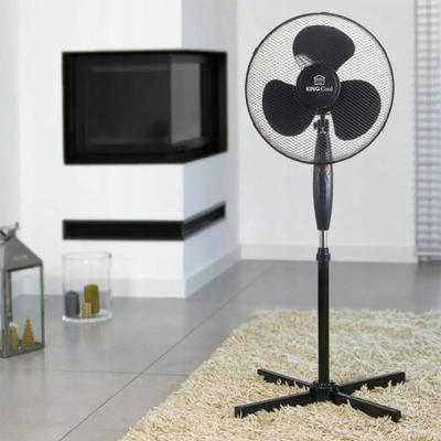 Ventilator në këmbë KINGHoff KH-2125, 16", 3 shpejtësi, i zi
