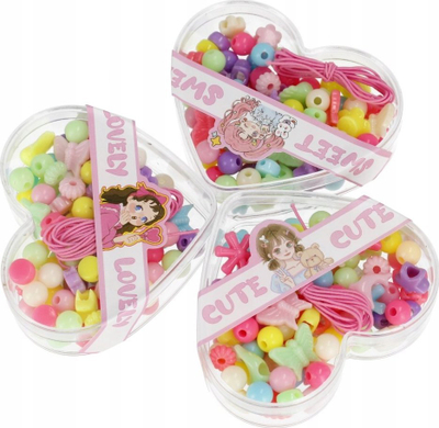 Сет монистра за ѓердан MEGA CREATIVE Heart 532276, многубоен
