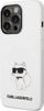 Kapak telefoni Karl Lagerfeld Ikonik Choupette MagSafe për iPhone 14 Pro, silikon, i bardhë