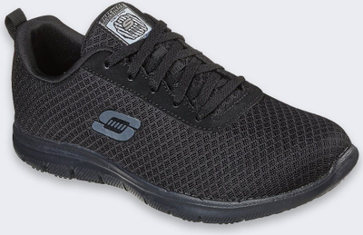 Atlete për goca Skechers, tekstil, taban i rehatshëm, e zezë