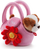 Lodër pelushi Trudi Puppy in the Bag, qenush me çantë, rozë