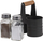 Set kripore dhe piperosje Excellent Houseware, 2 copë, me mbajtëse metalike, transparent