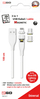 Kabllo USB 2GO 797317, USB A në USB C micro USB Lightning, 1m, e bardhë