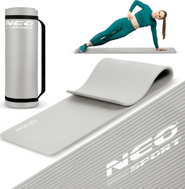 Tapet për fitnesNeo-Sport NS-922, 183 x 60 x 1 cm, i hirtë