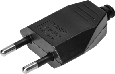Fichë e sheshtë Orno OR AE 13241/B, 2.5A 250V, 2‑pole, e zezë