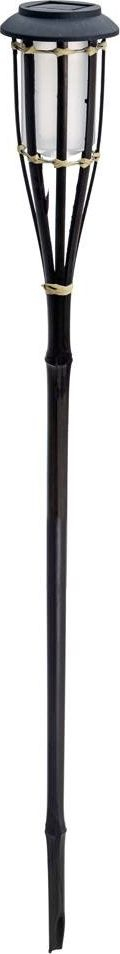 Pishtar diellor dekorativ Solar Torch, 95x95x650mm, për kopsht, i zi