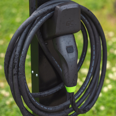 Mbajtëse muri për kabllo karikimi veture elektrike GreenCell EVGCAKHH1, polikarbonat, e zezë