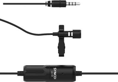 Mikrofon lavalier Synco Lav-S8, omnidireksional, kabëll 8m, i zi