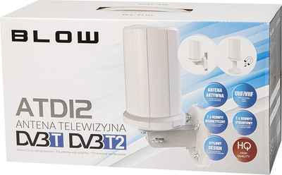 Antene TV Active Strong rrethore, DVB-T DVB-T2, 4K LTE, e bardhë