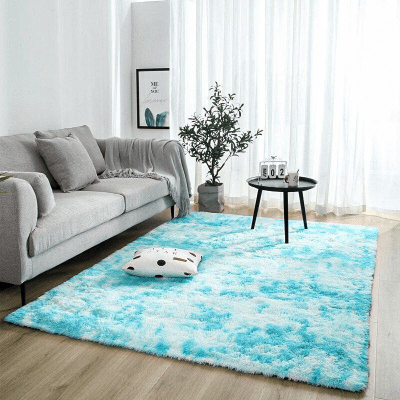 Tapet Strado Ombre Shaggy, 80x150 cm, push i lartë, blu ombre