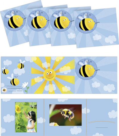 Fotofolder Daiber Bee Kids, 13x18 cm, letër dekorative, blu