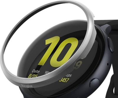 Unazë bezeli Ringke Bezel Styling Cover për Galaxy Watch Active 2 40mm, çelik inox, argjend