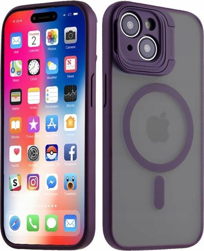Këllëf telefoni Maxximus MX Kickstand MagSafe për iPhone 15 6.1", me mbajtëse, lejla