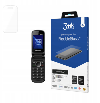 Заштита за екран 3mk FlexibleGlass за Maxcom Comfort MM815, хибридно калено стакло, висока транспарентност