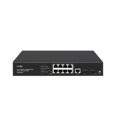 8-Port Layer 2 Managed Gigabit PoE+ Switch with 2 Gigabit SFP Slots, 120W ( GS2008PS2)