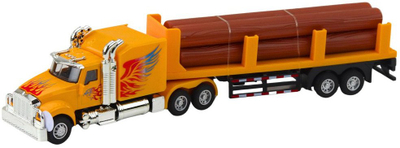 Lodër kamion Tank Truck Timber Transport, metal plastik, me prapavijë, me drita dhe zë
