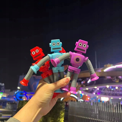 Lodër që zgjatet me kupë vakumi Animal Pop Tubes, figurë robot, gjirafë a alien, shumëngjyrëshe