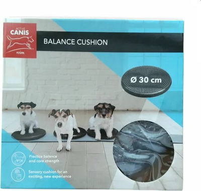Перниче за баланс за кучиња Active Canis Balance Cushion, 30 cm, со испакнатини, црно