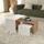 Set tavolina për kafe 3-pjesësh Bentil 65x35x45Hcm (HM9444.11), bardhë