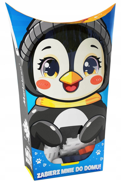 Lodër konstruktore Marioinex Mini Waffle Pocket Animals Penguin, blloqe ndërtimi, shumëngjyrëshe