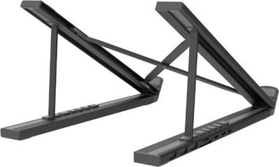Stendë laptopi me hub USB C Choetech HUB M48, 7 në 1, HDMI 4K, PD, gri e errët