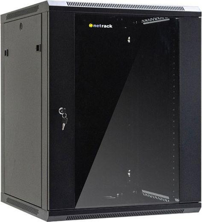 Kabinet rrjeti NetRack F-Line 019-150-66-022, 19" 15U, për mur, i zi