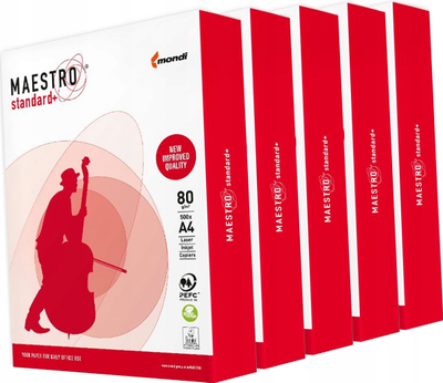Letër kopjuese Maestro Standard+ A4, 80 g/m², 2500 fletë, e bardhë