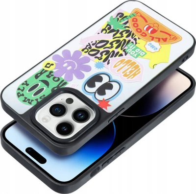 Силиконска маска Roar Chill Flash за iPhone 14 Pro Max, огледален дизајн, повеќебојна