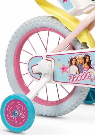 Biçikletë fëmijësh Toimsa Barbie 1465, 14", me rrota ndihmëse, rozë