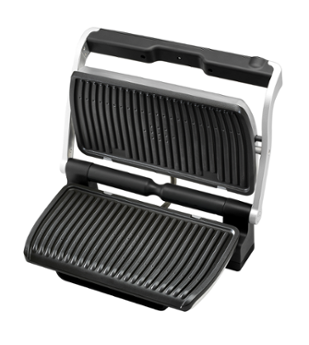 Skarë elektrike Tefal Optigrill + XL GC 722 D, e zezë / argjendtë