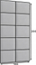 Panel muri dekorativ ELTAP Quadratta, set 10 copë, 100 x 200 x 35 cm, blu e errët