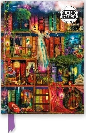 Bllok shënimesh Flame Tree Aimee Stewart Treasure Hunt Bookshelves, faqe bosh, format A5, shumëngjyrësh
