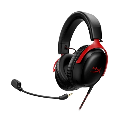 Kufje HyperX Cloud III, të zeza/ kuqe