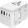 Adapter udhëtimi Troika Worldwide Pull 35, universal, me dalje USB, i bardhë