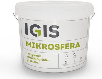 Mbushës IGIS MIKROSFERA, 3L, për mure dhe tavane, i bardhë