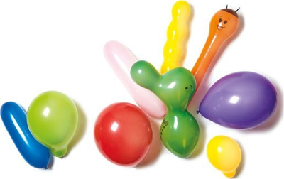 Set tullumbacesh latex, 20 copë, forma e ngjyra nga më të ndryshmet, shumëngjyrëshe