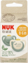biberon NUK For Nature, latex anatomik, 0-6 mujsh, 2 copë, jeshil