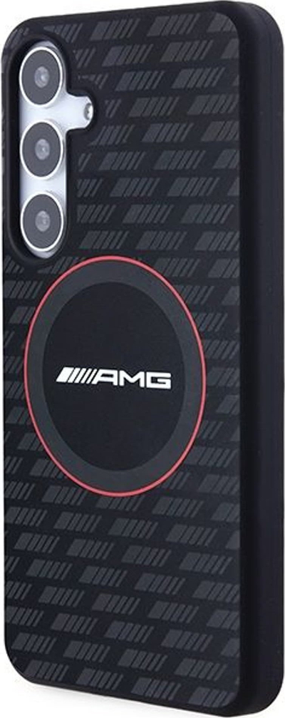 Kapak telefoni AMG Silicone Carbon Pattern MagSafe, për Samsung Galaxy S24 Plus S926, i zi