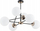 Llambadar modern Alfa SAGITO Brass White, 6xE14, metal, i zi me detaje ari