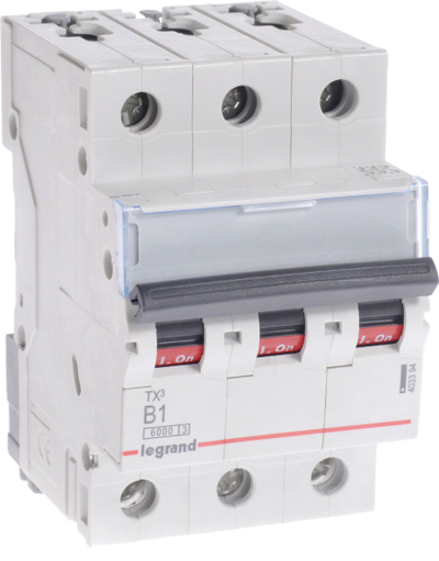 Ndërprerës miniaturë Legrand TX3 403394, 3P, 1A, i bardhë