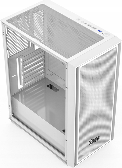 Kула PC Zenpc Z1 Mesh ARGB TG, Midi Tower, 4 ARGB вентилатори, бела