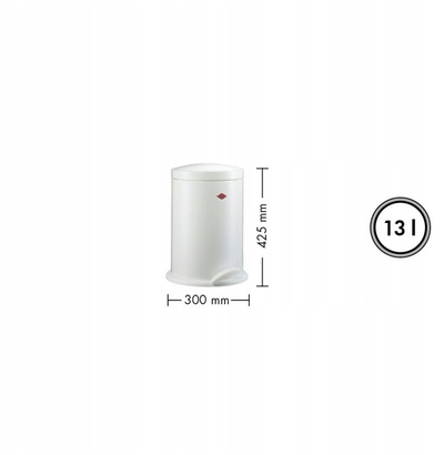 Koshi i plerave Alpha Waste, 13L, me pedale, nickel silver