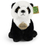 Lodër pelushi Rappa Plush panda ulur, 23 cm, ECO, bardh e zezë