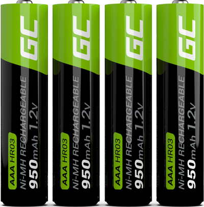 Green Cell HR03 (AAA) повторно наполнлива батерија, NiMH, 950 mAh, 1.2 V, 4 pcs