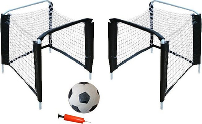 Set porta futbolli për plazh Master 2, 25 x 25 cm, metal, me top