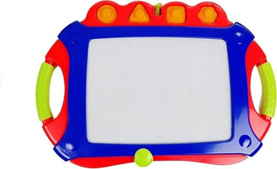 Tabla magnetike LEAN Toys, me fshirje, me stampë, blu navy