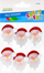 Stickers dekorativë Craft with Fun Felt Santas, 6 copë, me ngjitës, shumëngjyrësh