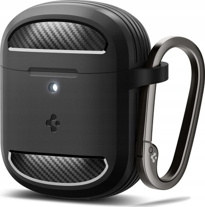 Mbulesë Spigen Rugged Armor për Google Pixel Buds Pro 2 2024 dhe Pixel Buds Pro 1 2022, me varëse, e zezë matte